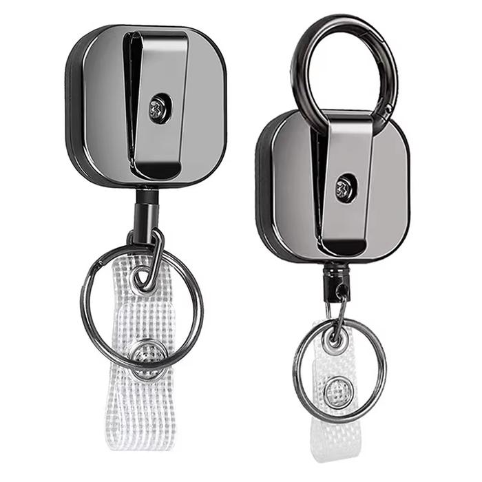 Gambar 1 Pack Retractable Badge Holder Reel, Will Well Metal ID Badge Holder with Belt Clip Key Ring for Name Card Keychain - No-Buckle dari ID-HENDRA undefined Tokopedia