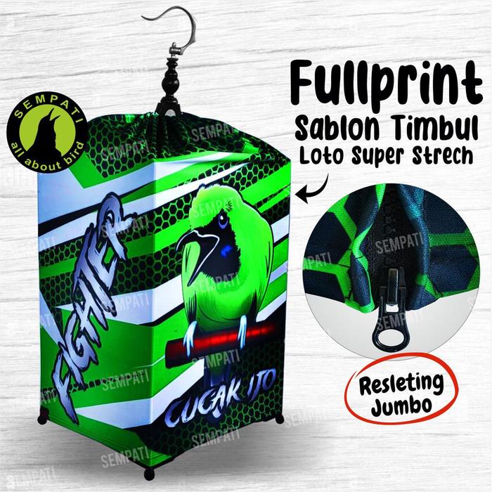 Gambar SEMPATI Krodong Kerodong Kotak No 2 Full Printing Motif Cucak Ijo Single Layer Bahan Lotto Super Kain Kurung Kurungan Cover Penutup Sangkar Kandang Kotak Burung Kenari Kacer Cucak Ciblek dari Sempati Bird Shop undefined Tokopedia