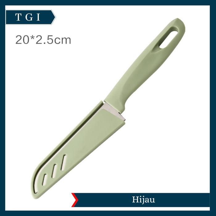 Gambar TGI - ALAT PEMOTONG BUAH PISAU BUAH STAINLESS STEEL PISAU DAPUR PISAU MINI - Hijau dari TOKO GROSIR INDONESIA undefined Tokopedia