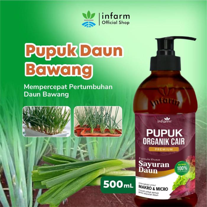 Gambar INFARM - POC Organik Infarm Nutrisi Sayur Daun Pupuk Kompos 500 ml Pupuk Infarm Pupuk Organik Cair Tanaman Daun Bawang Kemasan 500mL  POC Daun Bawang  Untuk Tanaman Perkebunan Bemedia Tanam Tanah POC Infarm Nutrisi Tanaman Hidup Sayur Daun Pupuk Kebun - 500 ml dari Infarm undefined Tokopedia