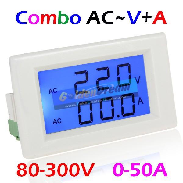 Gambar MM - Combo AC Voltmeter + Amperemeter 80-300V 0-50A 2in1 Volt Meter Ammeter dari Medan Magnet undefined Tokopedia
