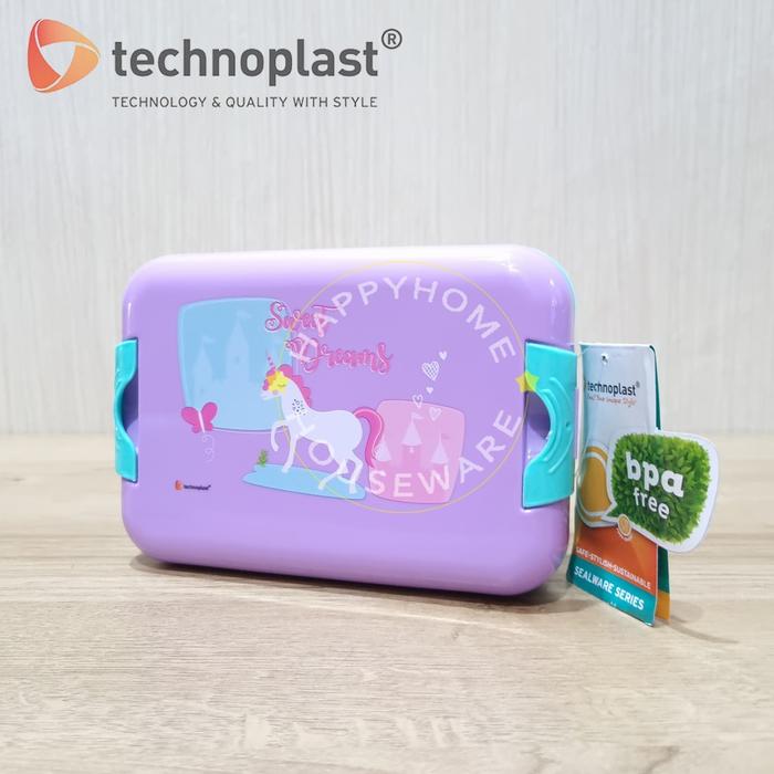 Gambar TECHNOPLAST Unicorn Dreams Lunch Box 750ml | Kotak Bekal Makan Anak - UNICRON SWEET dari HappyHome Houseware undefined Tokopedia