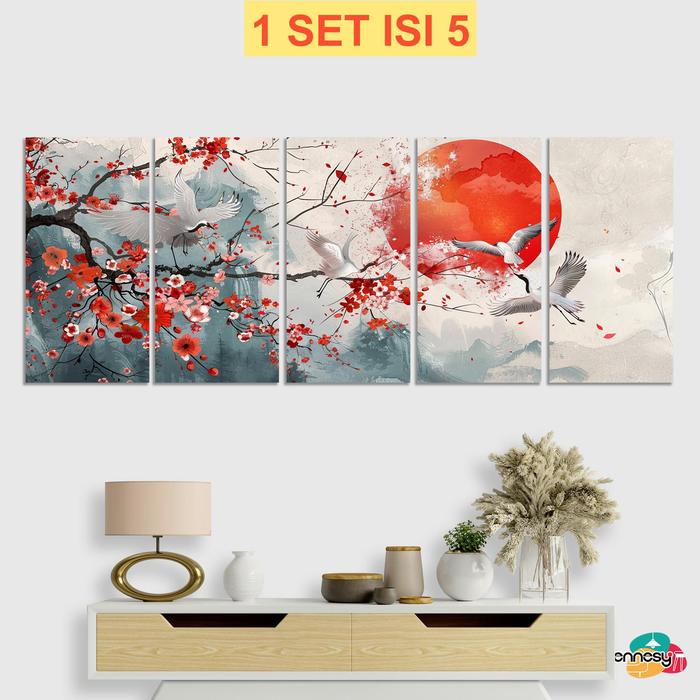 Gambar TENNESY Hiasan Dinding Bunga abstrak 1 set isi 5 japanese modern flowers (15x30cm) Dekorasi Dinding Kamar Tidur Pajangan Kayu Poster Dekorasi Rumah estetik gen z - SET-107 dari Tennesy undefined Tokopedia