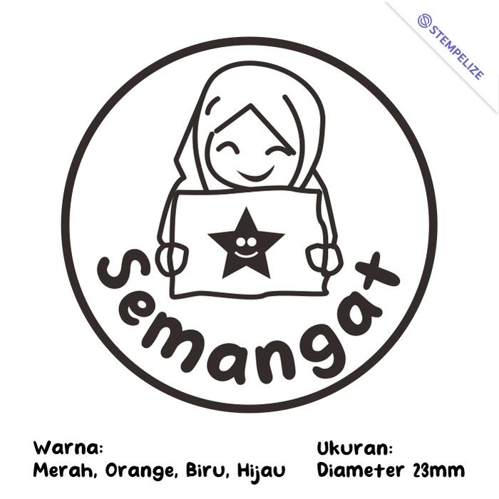 Gambar Stempel Penilaian Anak TK / Paud / Bintang / Nilai / Karakter / Senyum [SATUAN] - Semangat, Merah dari Stempelize undefined Tokopedia