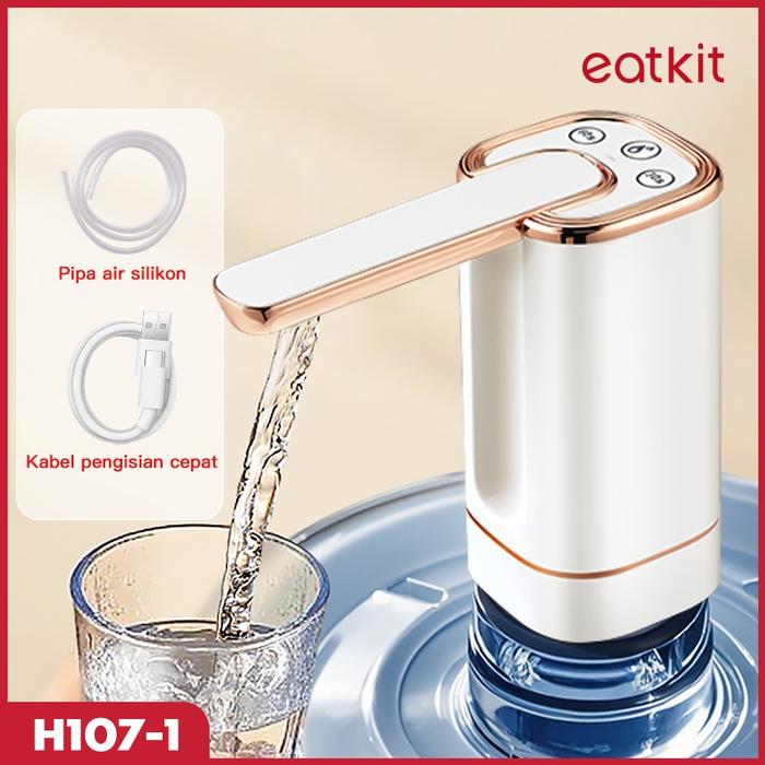 Gambar Eatkit Pompa Galon Elektrik 1200mAh Dispenser Galon Bawah Portable USB Charge Water Electric Pump Hitam Putih - Putih | H107-1 dari eatkit.id undefined Tokopedia