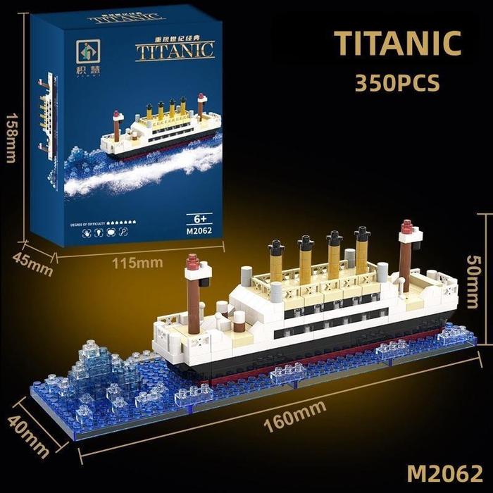 Gambar Lele Toys 1878PCS Blok Bata Mini Model Kapal Pesiar Titanic Model Kapal Pesiar DIY Mainan kapal Titanic - 350PCS dari Lele Toys Official Store undefined Tokopedia