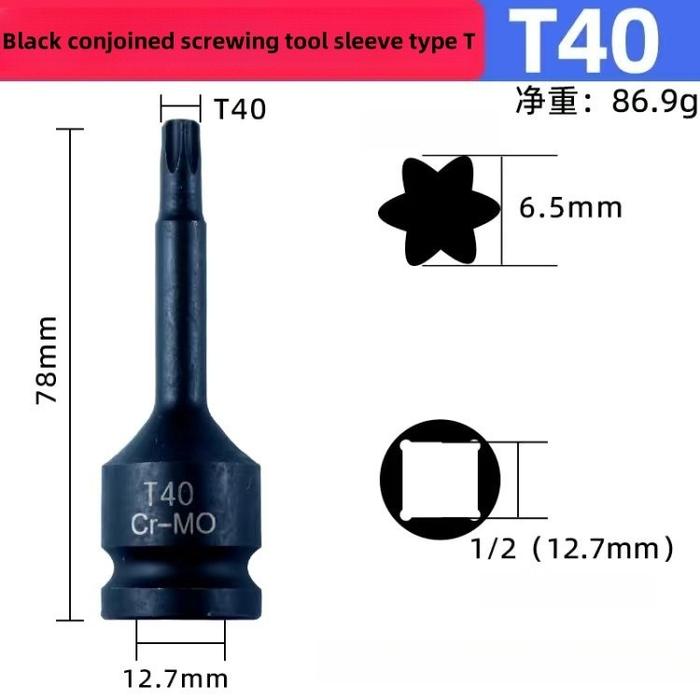 Promo Mata Kunci Shock Bintang 1/2 Star Bit L T40 T50 Torx Key Heavy ...