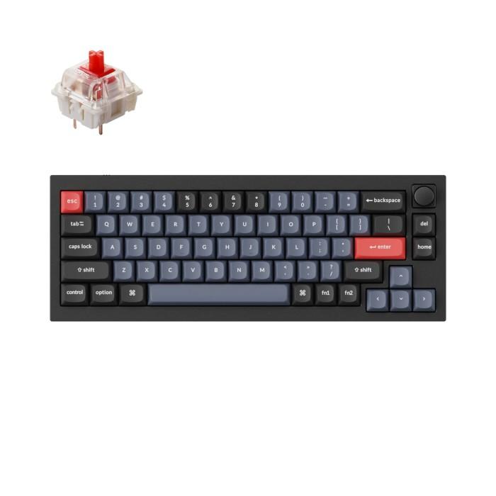 Gambar Keychron Q2 QMK 65% Layout Knob Version FULLY ASSEMBLED Custom Mechanical Keyboard - Carbon Black Solid Aluminum Body - Red Switch dari Keychron Indonesia undefined Tokopedia
