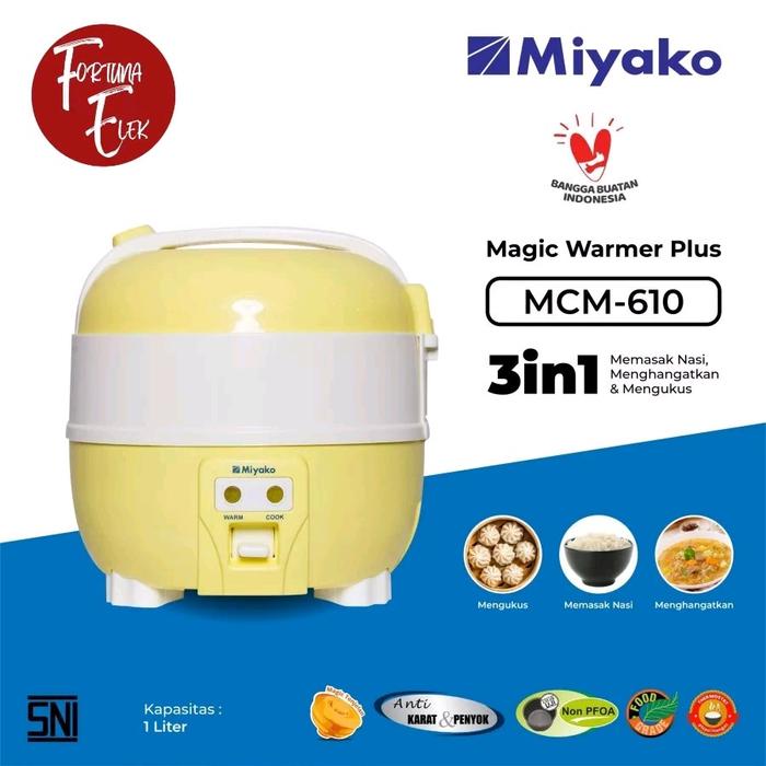 Gambar Miyako Rice Cooker 1 liter 3in1  MCM 610 dari FSS Elektronik Online undefined Tokopedia