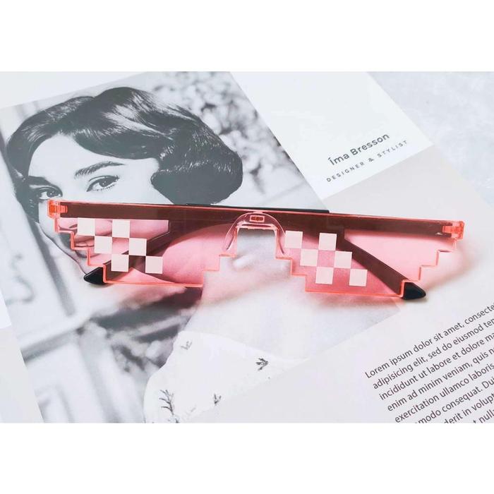 Gambar BISA COD F5348 Kaca Mata Thug Life / Kacamata Mainan Anak / Kacamata Thug Life Mosaic / Kacamata Murah Fashion - Dua Garis Pink dari Harga Pabrik undefined Tokopedia