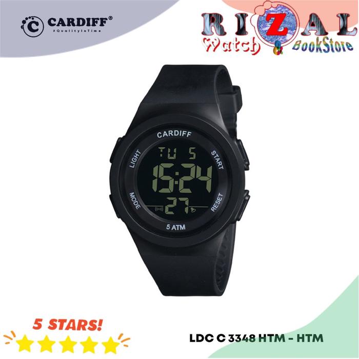 Gambar Terlarisss!! CARDIFF Lcd  3348 Jam Tangan Digital Sport Water Resist Unisex - Hitam - Gelap dari rizal_cardiff undefined Tokopedia
