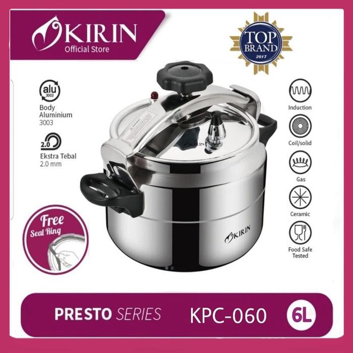 Gambar Panci Presto Kirin Pressure Cooker 4/6/8/10/12 Liter Panci Aluminium Bagian Dalam - 6Liter dari Victory Store undefined Tokopedia