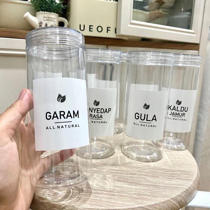 Gambar Toples Refill Bumbu Dapur 460ml Bahan Plastik Bpa Free Tutup BENING Free Stiker Anti Air - Garam, SLVR DN dari Anischa olshop undefined Tokopedia