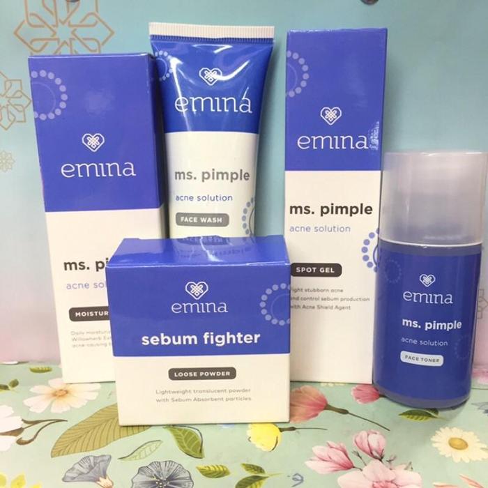 Gambar Paket Emina Ms.pimple Acne Solution Series Berjerawat Facial Remaja Gell Perawatan Wajah Treatment basic  skincare  emina emina  biru - PAKET 1 dari RAMALA.ID undefined Tokopedia