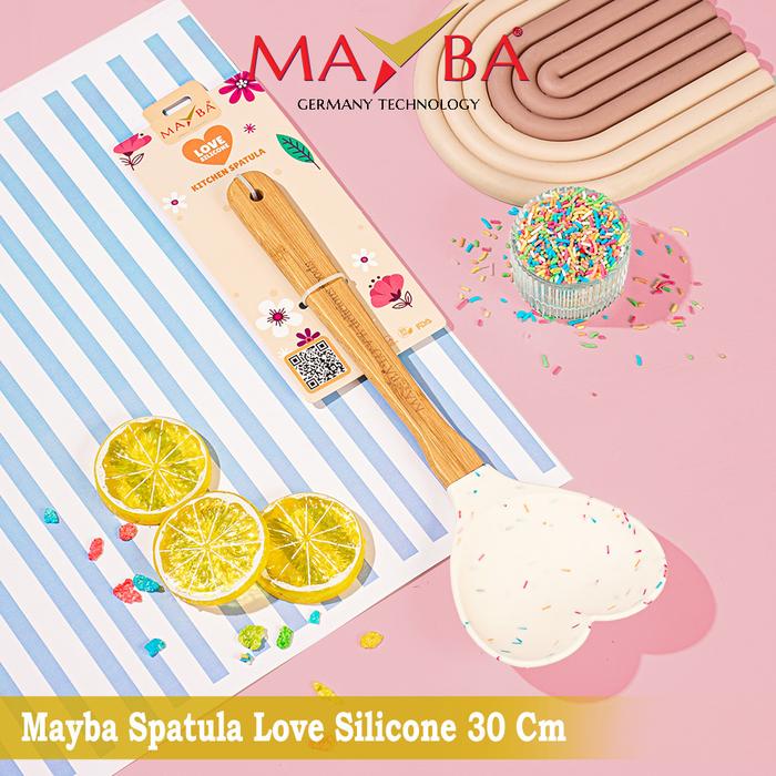 Gambar SPATULA SILIKON LOVE MAYBA ukuran besar 30 cm alat cream alat cream - Cream dari Mayba Store undefined Tokopedia
