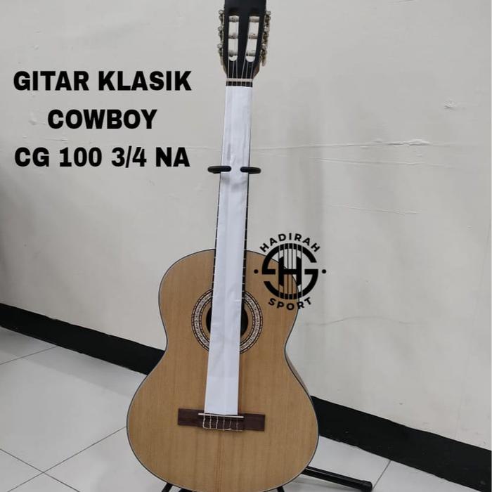 Gambar gitar cowboy akustik klasik gitar nylon ORIGINAL COWBOY BONUS TAS GITAR - CG 100 3/4 NA dari hadirah sport undefined Tokopedia