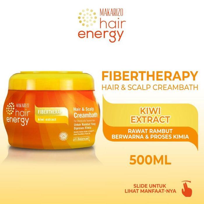 Gambar Makarizo Hair Energy Fibertherapy Hair & Scalp Creambath 500gr Membersihkan Haircare Conditioner Kering Vitamin Extract Shampoo Lepek Almond Perawatan Berminyak Rontok Ketombe - Kiwi dari FulsyaShop undefined Tokopedia