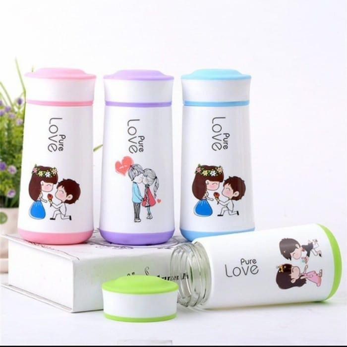 Gambar Botol Minum Mug Gelas Termos 350ml Love Kopi Teh Susu Tahan Panas - pink dari Meriahshop.MS undefined Tokopedia