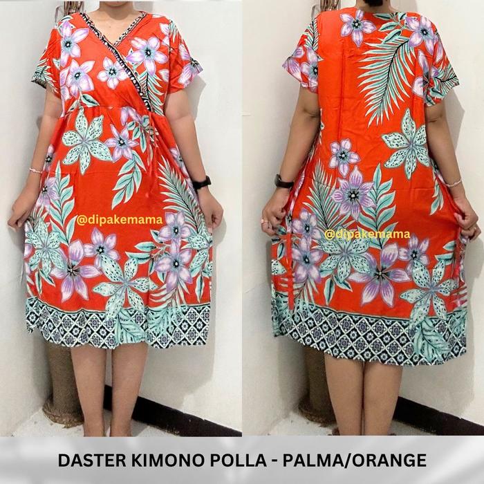 Gambar Polla Daster Kimono Remaja Motif Palam Bahan Rayon Homedress Premium Kantong Lembut Nyaman Panjang Batik Wanita - ORANGE dari dipakemama undefined Tokopedia