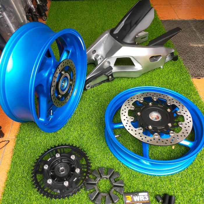 Gambar VELG LEBAR DELKEVIC LENGKAP ARM ZX25R CUSTOM PNP dari bintang225modifikasi undefined Tokopedia