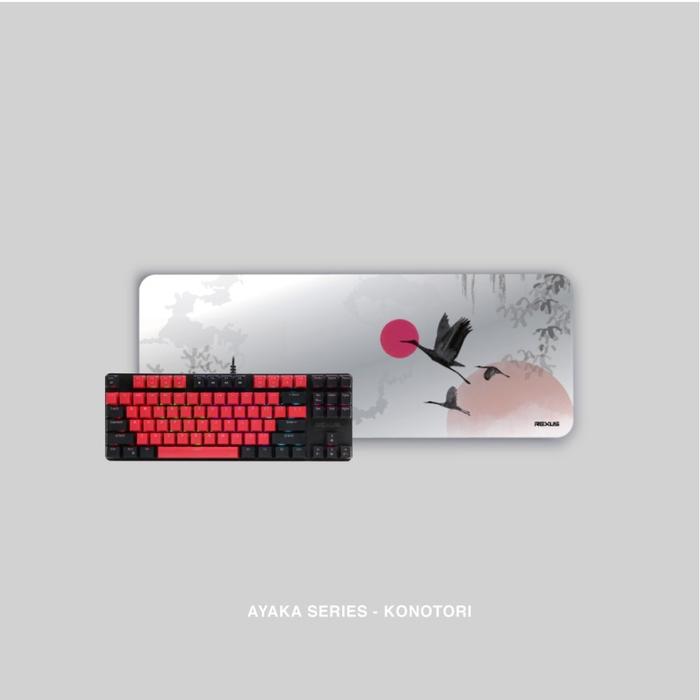 Gambar Rexus Ayaka TKL Hotswappable Rainbow LED Series KG3 KG4 Deskmat & Keyboard Bundle Combo Gaming - Konotori KG5, Red dari ChemicyGaming undefined Tokopedia