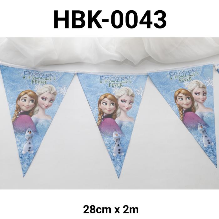 Gambar HBK-0043 Bunting banner flag dekorasi ulang tahun frozen elsa anna - HBK-0043, Standar dari yamama baking undefined Tokopedia