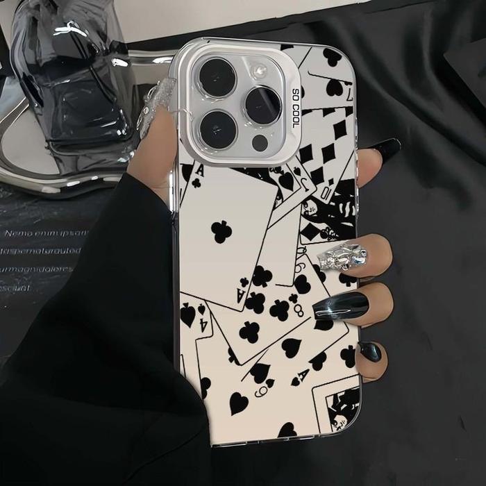 Gambar [COD] Hitam & Putih Kartu Remi IMD Casing Telepon for iPhone 15 Pro Max Plus Case 16 Pro Max Plus XR X/XS XS Max 7 Plus 8 Plus 11 11 Pro 11 Pro Max 12 12 Pro 12 Pro Max 13 13 Pro 13 Pro Max 14 14 Pro 14 Pro Max 14 Plus case hp - J2, iPhone X/XS dari produk.felllas undefined Tokopedia