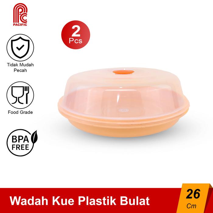 Gambar PACIFIC Combo 2 Vanessa Wadah Serbaguna 26 cm Cake Storage BPA Free CMB02-PAC-TKV-001 Hijau - Orange dari Good Spot Home undefined Tokopedia
