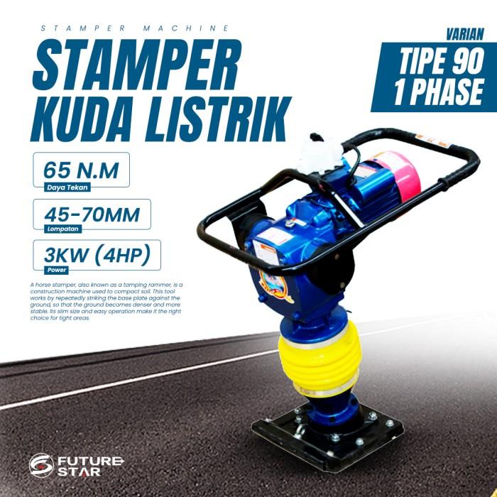 Gambar STAMPER KUDA LISTRIK/TAMPING RAMMER/PEMADAT TANAH TIPE 90 - 3 Phase - 1 Phase dari PT Futurestar Indonesia Tool undefined Tokopedia