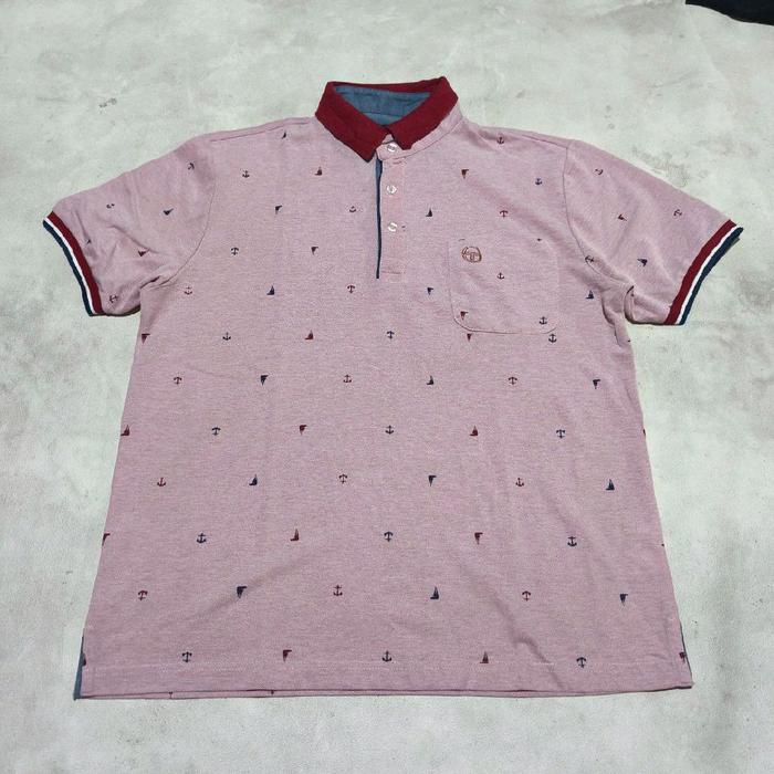 Gambar ️  Baju kaos kerah polo Sergio tacchini motif bekas dari mocampid undefined Tokopedia