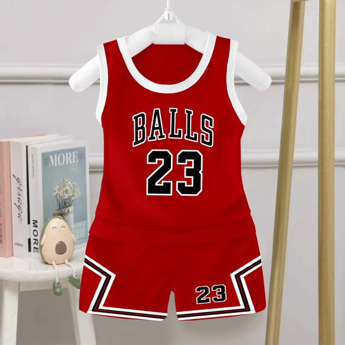 Gambar Setelan Baju Singlet Anak Umur 1-6 Tahun buat Cowok dan  Cewek Katun Perempuan Bayi Bayi Parsel Laki-Laki - BALLS MERAH, L dari Vamorakids undefined Tokopedia