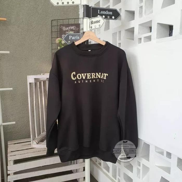 Gambar Mvsd Basic Sweatshirt Covernat Authentic (Sablon) Sweater (Wanita & Pria) - Black dari MVSDSTORE undefined Tokopedia