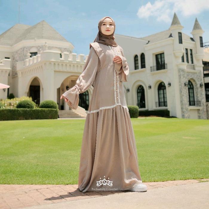 Gambar Kazami Store - Angelina Dress - Gamis remaja - Gamis santai, Gamis busui - lotus, S dari Kazamistore_NEW undefined Tokopedia
