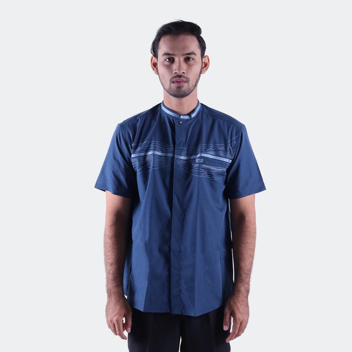 Gambar Baju Koko BHS Cosmo Suhail Navy - L dari SarungBHS undefined Tokopedia