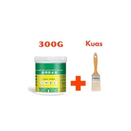 Gambar 【300/500/1000g】Karet Anti Air Super Kuat — Efektif Mencegah Kebocoran, Transparan, dan Ideal untuk Waterproofing Kamar Mandi, Atap, Dinding Luar & Kolam - 300g+kuas dari Popcorn-tk undefined Tokopedia