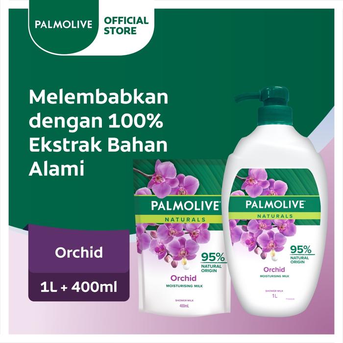 Gambar Palmolive Sabun Mandi Naturals Milk & Black Orchid 1L + Refill 400ml - Milk & Black Orchid dari Colgate Palmolive Indonesia undefined Tokopedia
