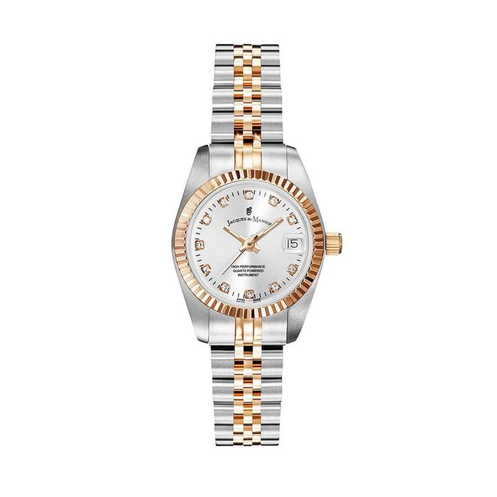 Gambar Jam Tangan Wanita Jacques du Manoir Inspiration JDM-NRO.24 - Silver Rose Gold dari Watch Studio Indonesia undefined Tokopedia