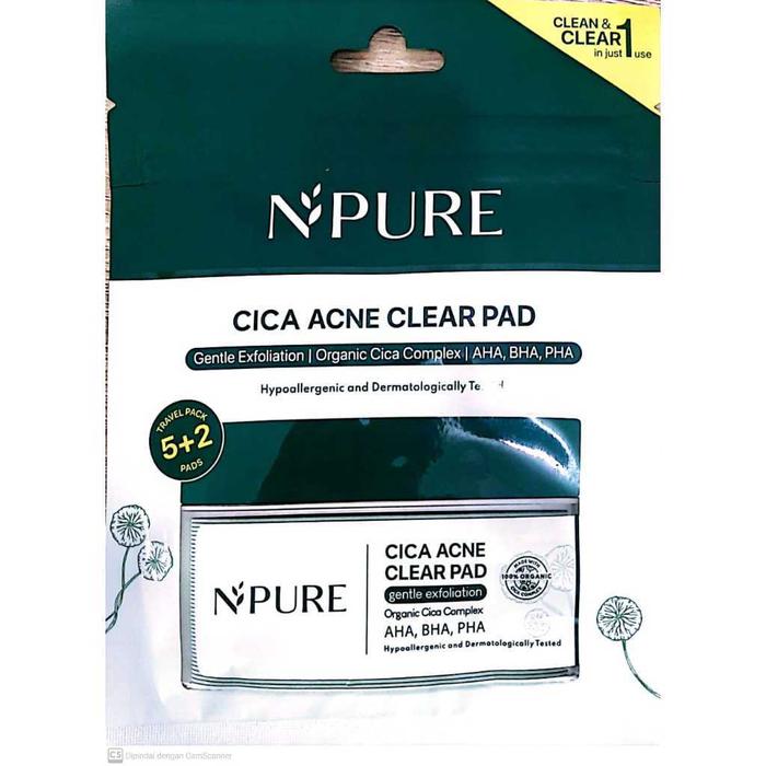 Gambar NPURE CICA ACNE CLEAR PAD ISI 5+2 PADS dari FlawlessBeautyy undefined Tokopedia