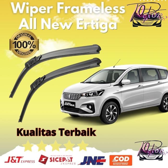 Gambar Wiper Quad Karet 4 karet Mobil Suzuki Ertiga / All New Ertiga Frameless 1 Set Kiri dan Kanan Tanpa Rangka Besi Blade Kaca Karet Kendaraan - 2012 - 2017 dari BRKT GRUP undefined Tokopedia