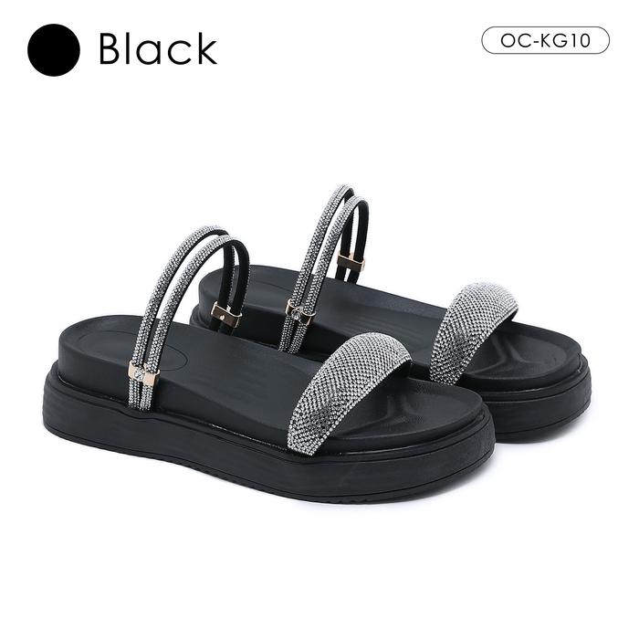 Gambar OCTAVIA Sandal Slide Two-Straps Wanita #OC-KG10 - Black, 36 dari Octavia Shoes undefined Tokopedia