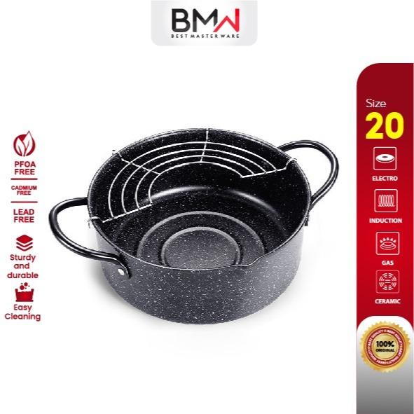 Gambar Panci Penggorengan Panci Deep Fryer Cookware Tebal Panci Tempura Wajan Anti Lengket Jepang 20 CM Marble Kitchenware - PANCI dari BMW Kitchenware Kota Administrasi Jakarta Barat Tokopedia