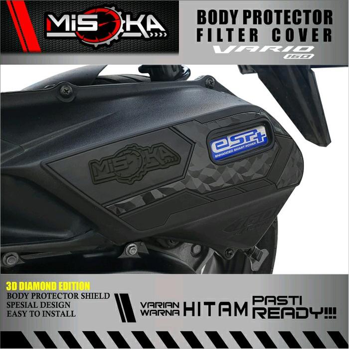 Gambar Misoka Filter Cover Vario 160 Aksesoris Motor Honda Rubber Karet Murah Keren Motorcycle - Hitam dari MISOKA MOTOR ACCESORIES undefined Tokopedia