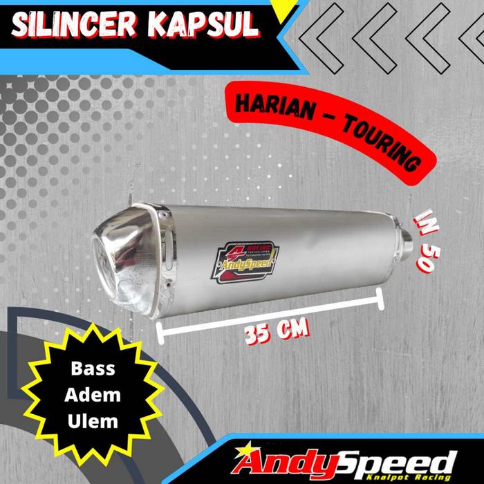 Gambar Knalpot Silincer KAPSUL merk andy speed - FULL STAINLESS dari Andy Speed undefined 3 Tokopedia