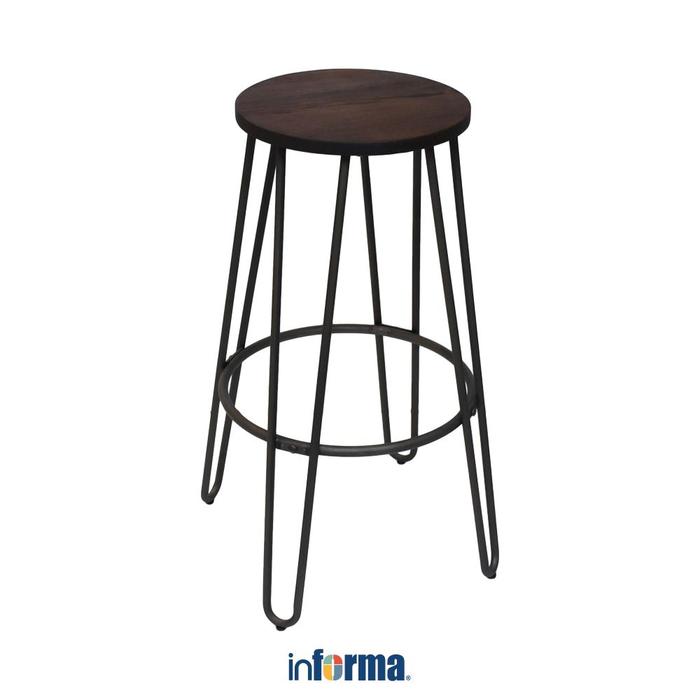 Gambar Informa Neo Manley Bangku Bar Bar Stool Kursi Kafe Bartending Furniture Ruang Makan - Gunmetal dari Informa Indonesia undefined Tokopedia