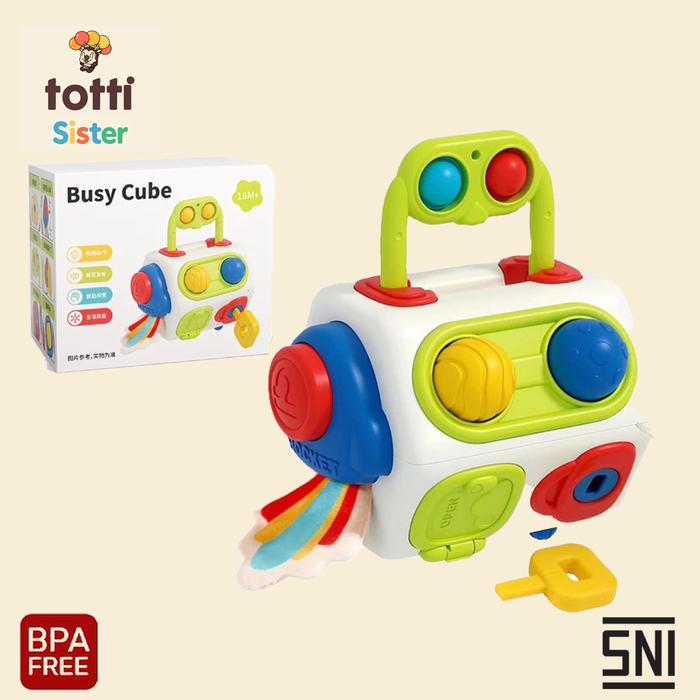 Gambar Activity Cube Montessori and learning baby cube 10 in 1 activity dari Totti Play undefined Tokopedia
