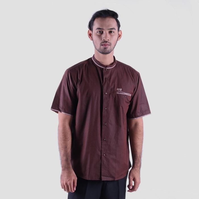 Gambar Baju Koko BHS Cosmo Coklat Tua 04 - M dari SarungBHS Kab. Gresik Tokopedia