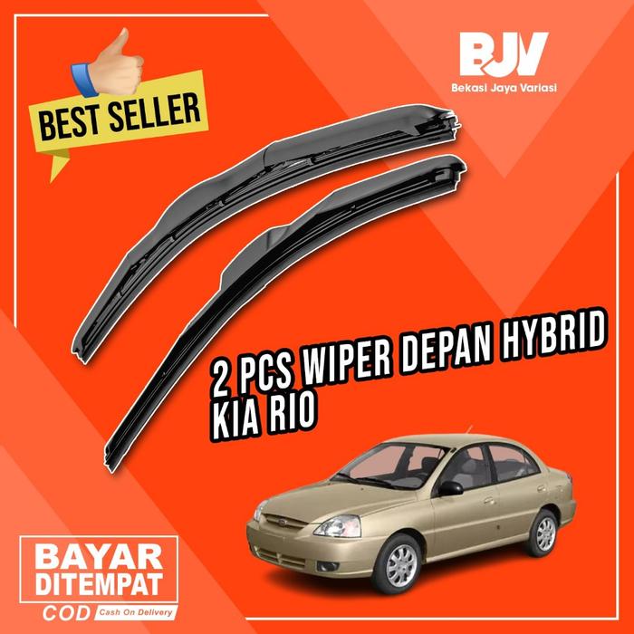 Gambar 1 Set Wiper Hybrid Mobil Kia Rio / Grand All New Kia Rio Frameless 2 Pcs AM - RIO 2000 - 2011 dari autombois undefined Tokopedia