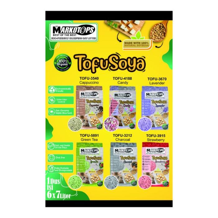Gambar Markotop Tofu Soya 7L 7 L Liter Markotops TofuSoya Pasir Kucing Gumpal - Cappuccino dari Makassar Hobi undefined Tokopedia