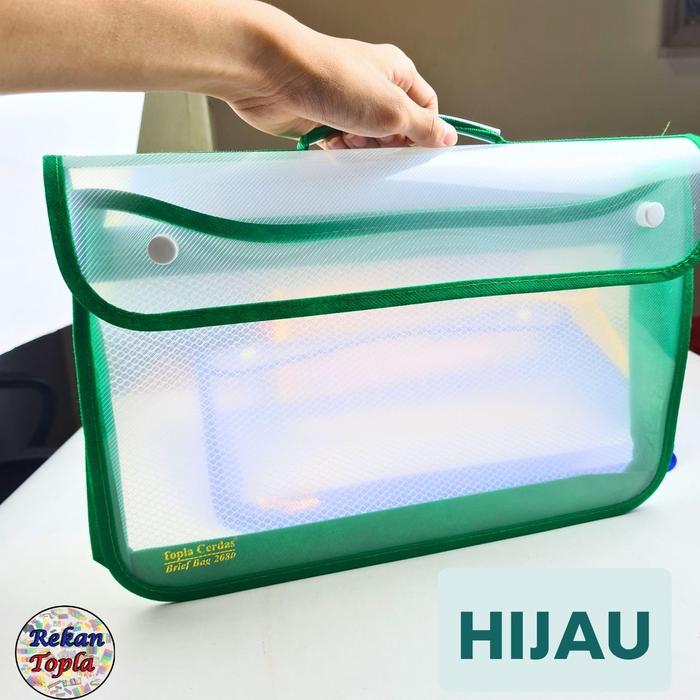 Gambar Tas Dokumen Transparan Cerdas / Tas Kancing Dua / BriefBag / Murah dan berkualitas - Hijau dari Rekan Topla undefined Tokopedia