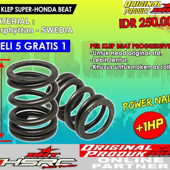 Gambar PER KLEP BRT Racing Honda BEAT KARBU BEAT Fi ESP NEW SCOOPY VARIO 110 Street BEAT POP SPRING VALVE PIR SUPER Garphyttan Not SWEDIA AHM CLD Moto 1 XTR - Honda BEAT KARBU BEAT Fi dari HSRC BRT undefined Tokopedia